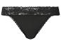 Zwarte kanten string met hoge taille.