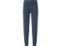 Donkerblauwe fleece joggingbroek met elastische tailleband en boorden