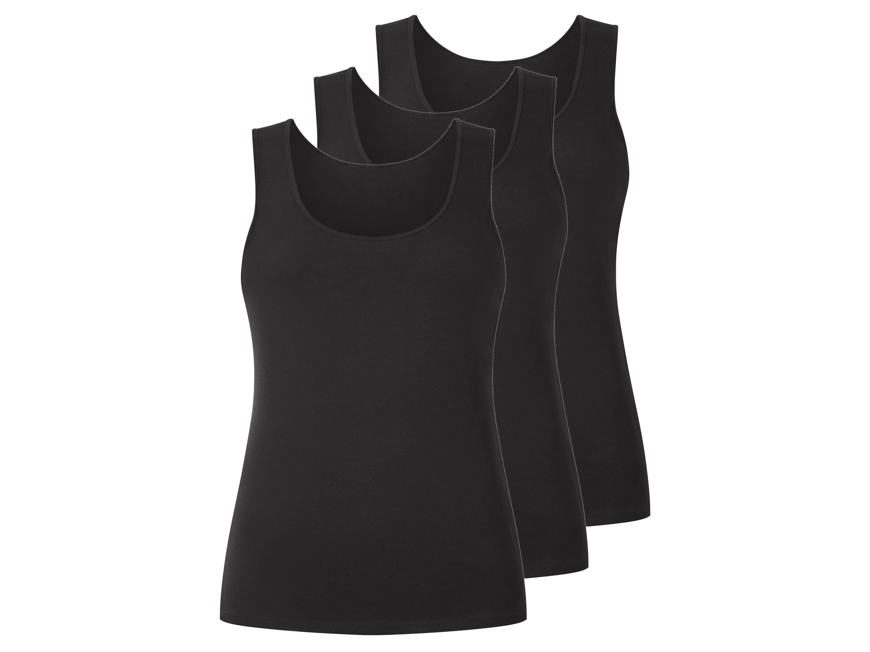 esmara Set van 3 dames tops - Plus size (Zwart, XL (48/50))
