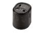 Zwarte puntenslijper met twee gaten voor potloden van 6-8 mm en 9-12 mm.
