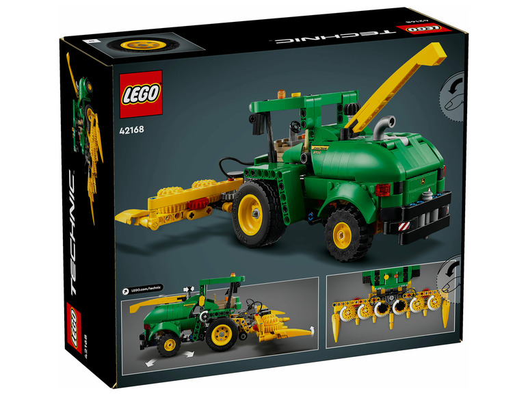 LEGO Technic John Deere 9700 zaaier met beweegbare onderdelen.