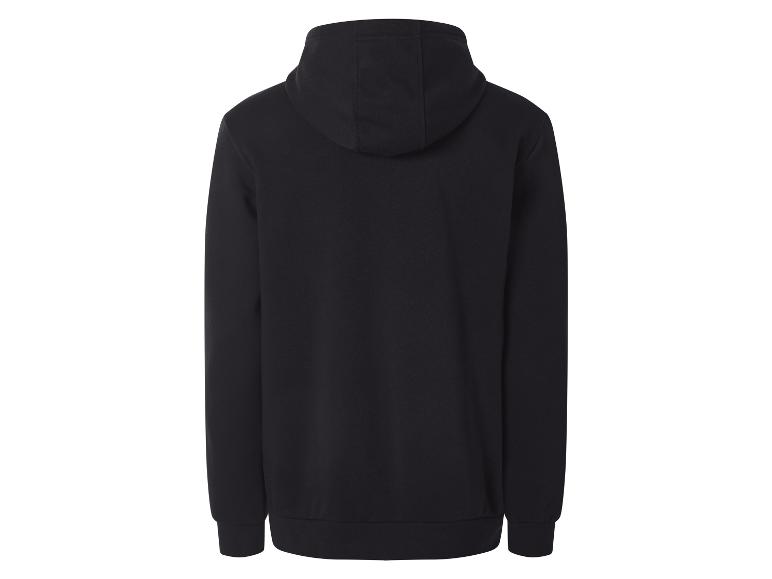 Zwarte hoodie, achteraanzicht