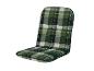 Een groene geruite stoelbekleding van het merk Garden.