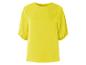Een gele blouse met korte mouwen.