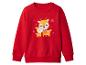 Rood kinder sweatshirt met herten- en sneeuwvlokkenprint.