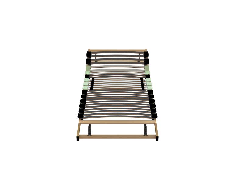 Lattenbodem met verstelbare bevestigingen.