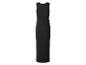 Zwarte mouwloze maxi-jurk met ronde hals