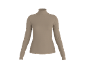 Dames coltrui met lange mouwen in effen beige.