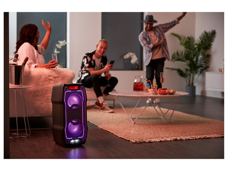 Ga naar volledige schermweergave: Sharp »PS-929« Bluetooth luidspreker met disco lichten en microfoon - afbeelding 2