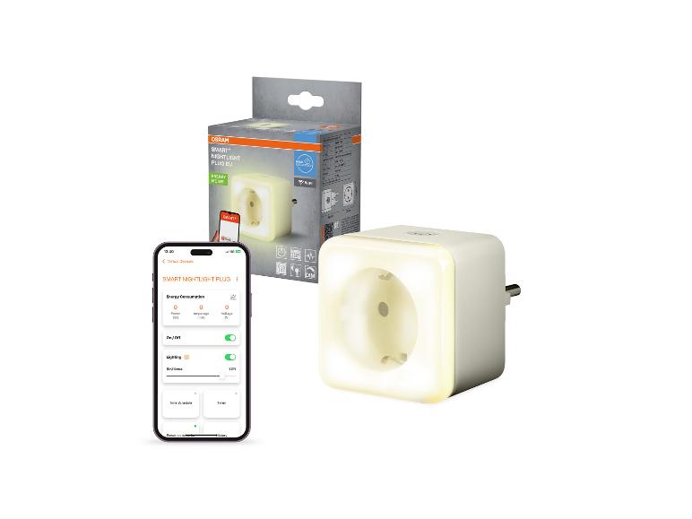 Slimme nachtlampstekker met energiemeter en app-bediening