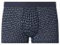 Herenboxershort met marineblauw, wit en blauw ruitpatroon