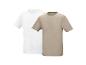Twee heren T-shirts: één wit en één beige.