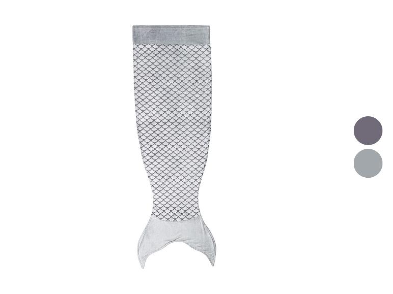 Grijze zeemeerminstaart deken met schubbenpatroon