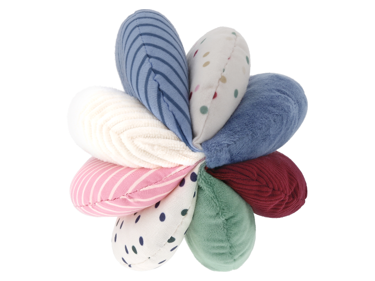 Baby speelgoed: zachte, gekleurde bal.