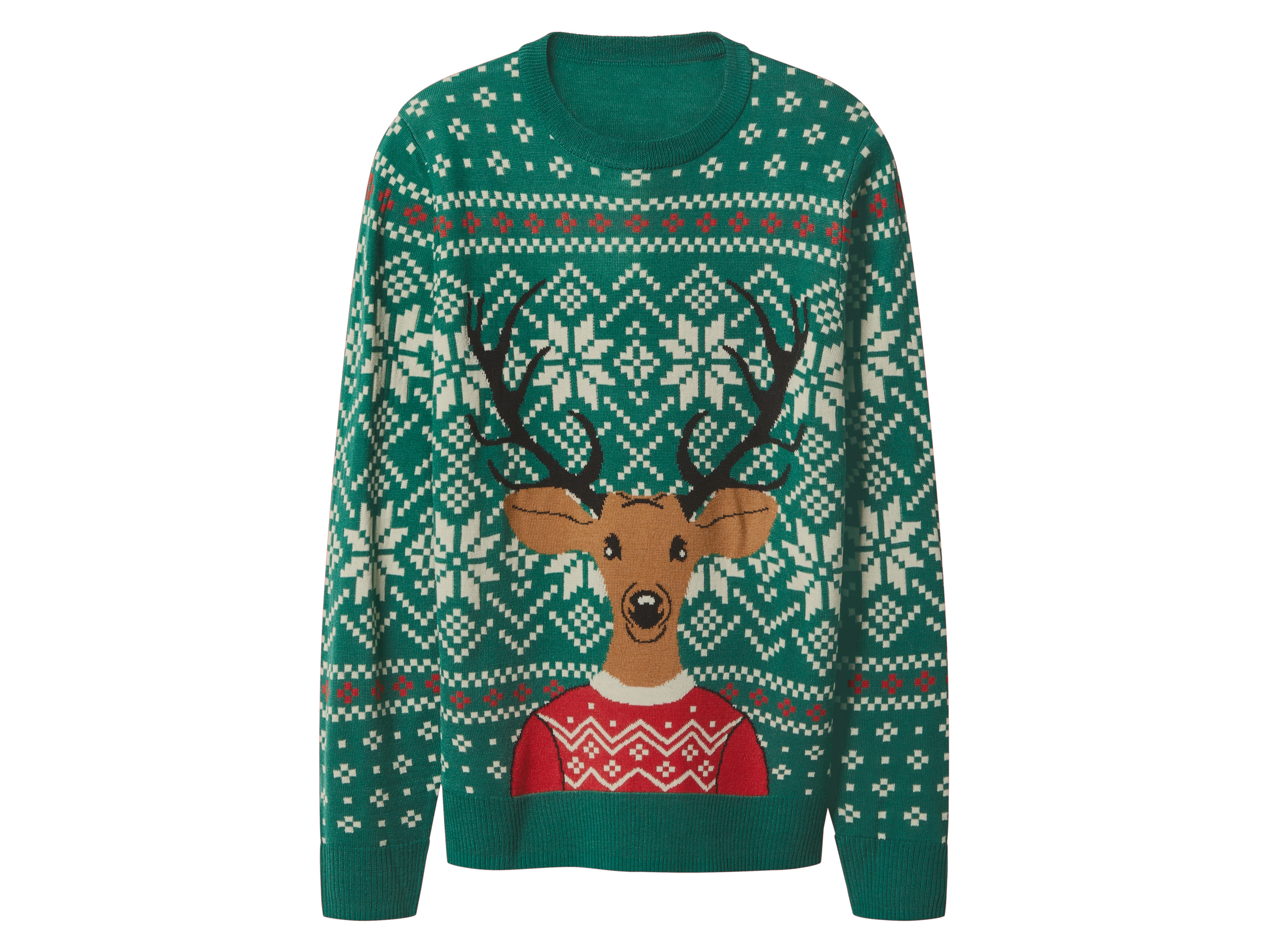esmara Men Heren kersttrui (Groen, XL)