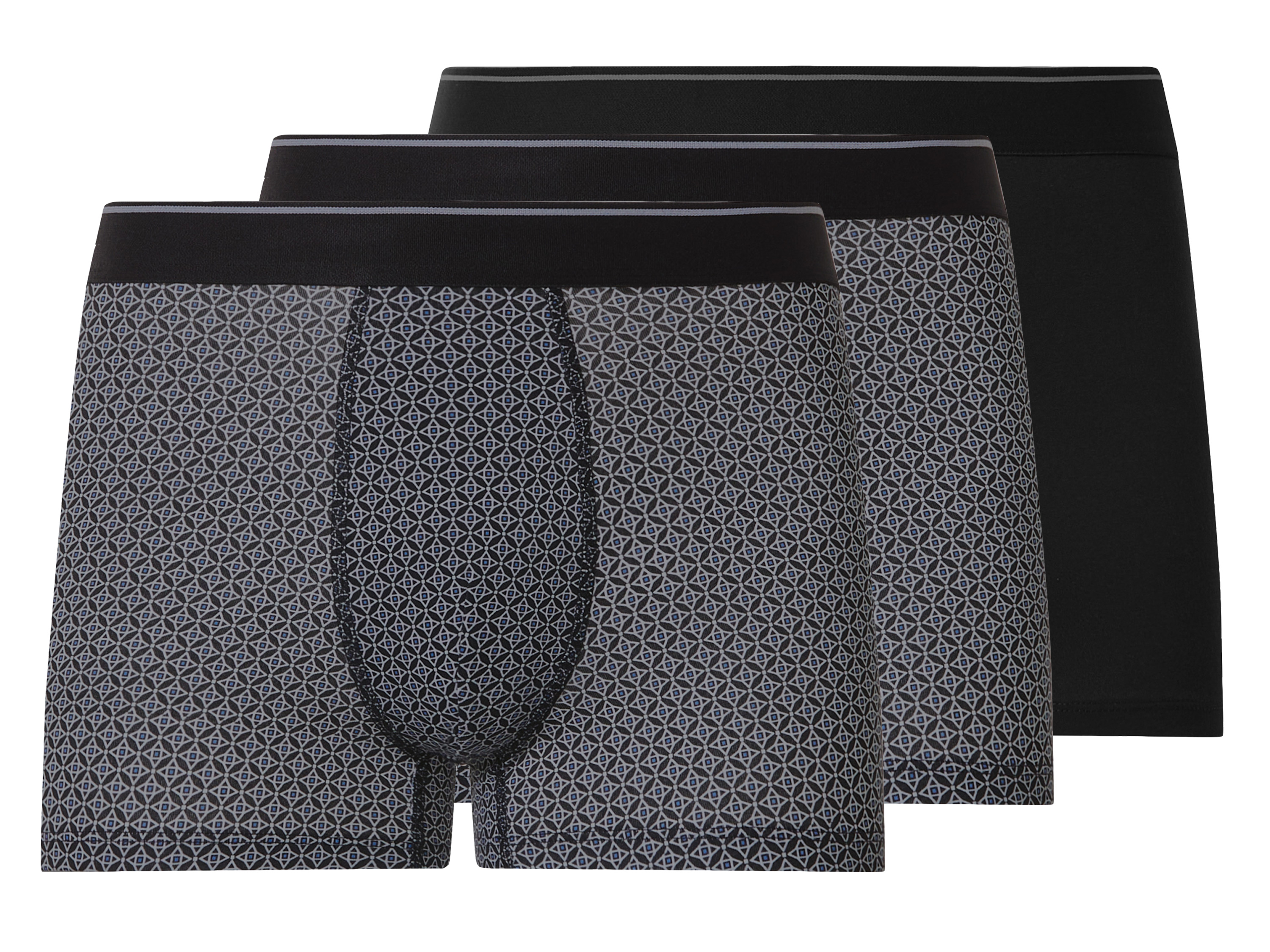 esmara Men Set van 3 heren boxers (Zwart/grijs, L)