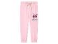 Roze joggingbroek voor meisjes met Minnie Mouse-print en de tekst 'TEAM MINNIE'.