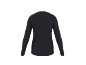 Zwart shirt met lange mouwen en ronde hals, achterkant