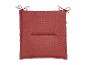 Baksteenrood stoelkussen met strikjes, merk LIVARNO.