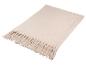 Lichtbeige plaid met franjes