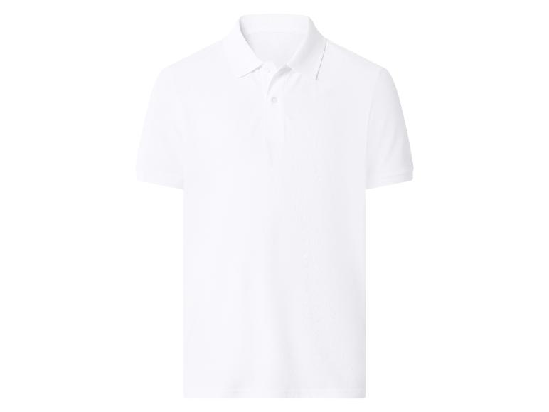 Wit heren poloshirt met korte mouwen