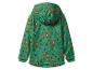 Groen waterdicht jasje voor kinderen met berenprint.