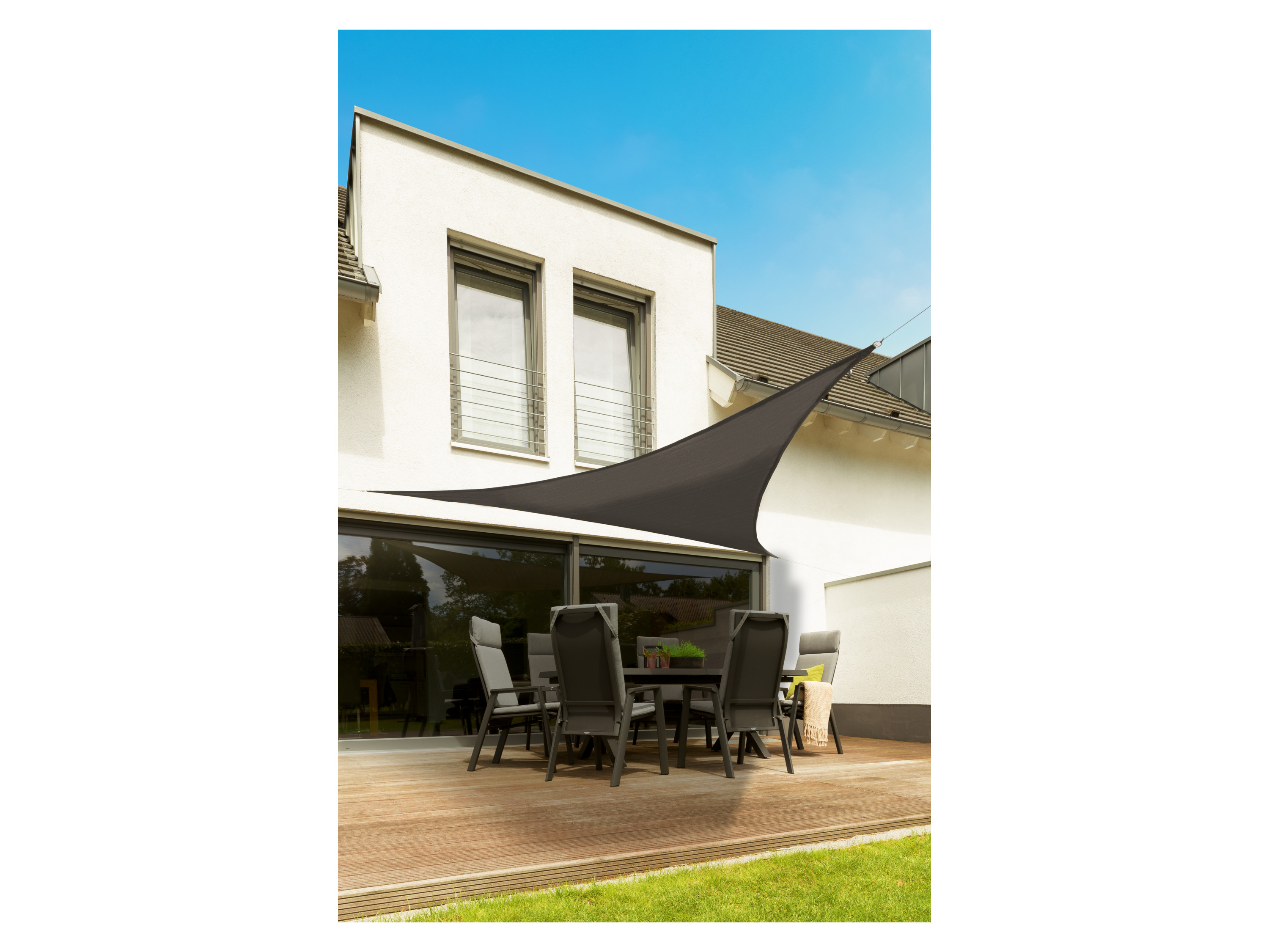 LIVARNO home Zonnescherm (Driehoekig, Antraciet) afbeelding