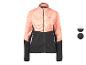Oranje en zwart dames sportjack met rits