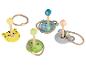 Houten ringgooien spel met dierfiguren