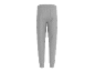 Grijze joggingbroek met elastische tailleband en achterzak, van achteren gezien.
