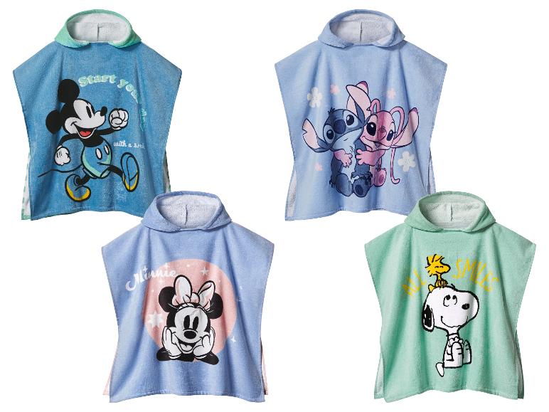Kapuwe handdoeken met Mickey Mouse, Stitch en Snoopy.