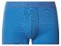 Blauwe geribbelde boxershort met elastische logoband.