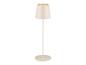 Beige minimalistische staande lamp.