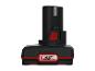 Zwarte accu met rode details en de inscriptie “X 12V TEAM”.