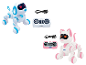 LEXIBOOK robot puppy en katje met afstandsbedieningen en oplaadkabels.