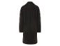 Een zwarte wollen jas met lange mouwen.