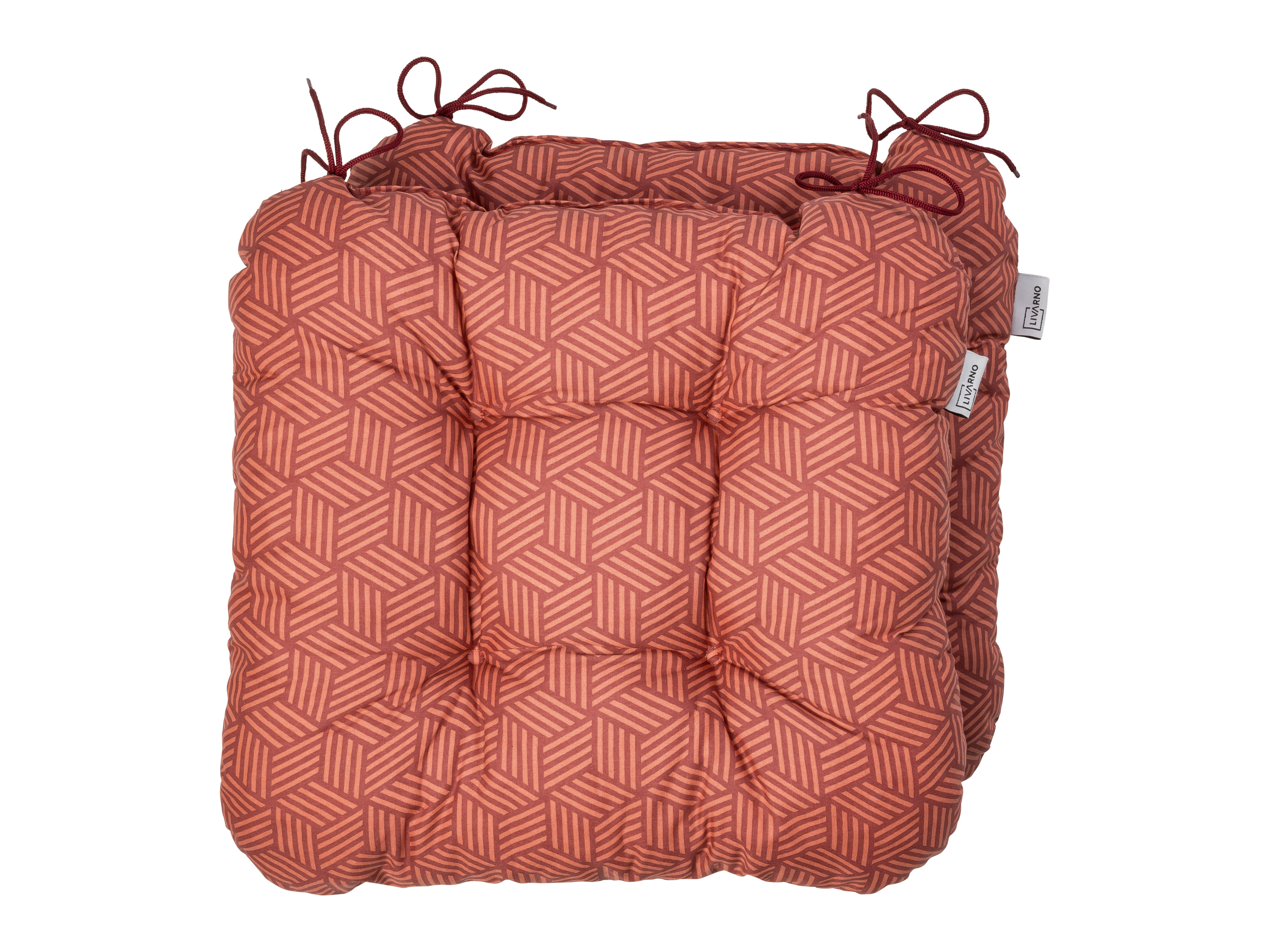 LIVARNO Set van 2 zitkussens Valencia/Miami 40 x 43 cm (Rood)