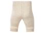 Beige babybroek met elastische tailleband en boorden