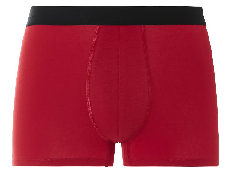 Rode boxershort met een zwarte band.