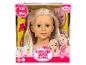 Bayer Charlene Super Model poppenhoofd met blond haar en make-up accessoires.