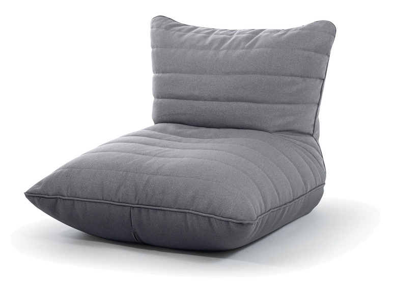 Grijze loungestoel met rugkussen