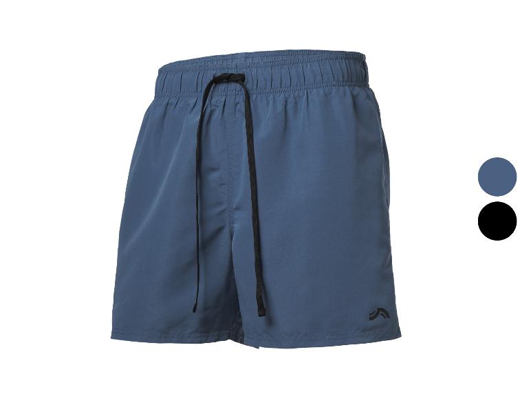 Blauwe sportshorts voor heren met zwart trekkoord