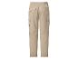 Beige cargobroek met elastische tailleband en zijzakken
