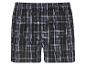 Boxershorts met grijs-zwart ruitpatroon.