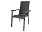 Antraciet tuinstoel met armleuningen en textilene zitting