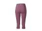 Dames capri legging in pruimkleur met hoge taille en decoratieve stippen.