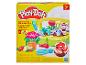 Play-Doh 'Blooming Flowers' set met 5 potjes klei en tuingereedschap.
