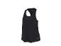 Zwart mouwloos sporttopje voor dames met ronde hals.
