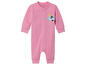 Een roze baby-onesie met Tweety Bird-print.