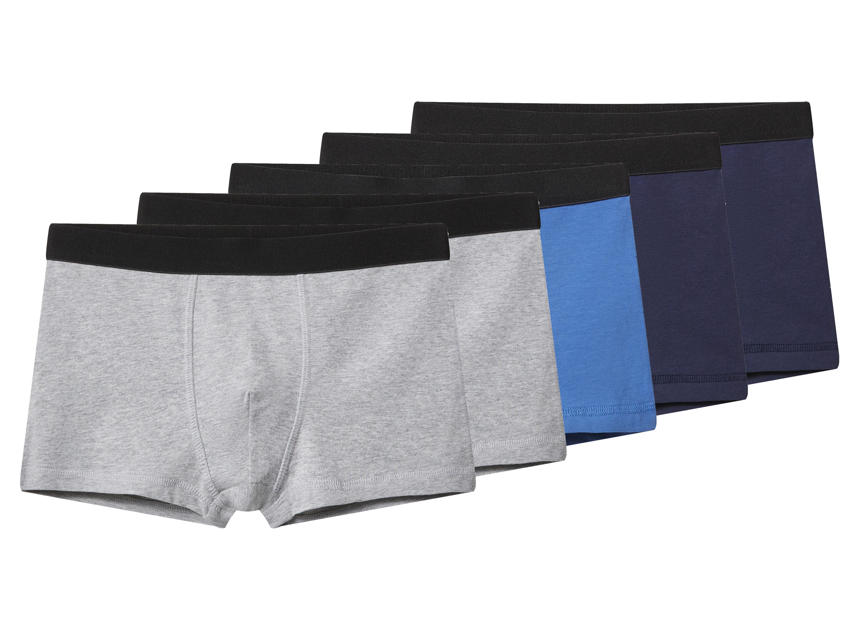 esmara Set van 5 kinder boxers (Donkerblauw/blauw/grijs, 134/140)